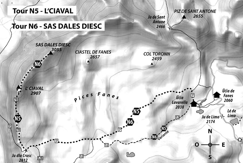 Tour N5: L‘CIAVAL – 2907 m – auch »Heiligkreuzkofel«